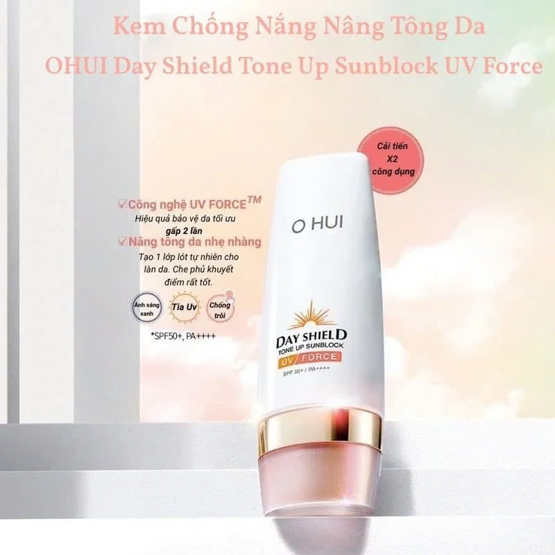 Kem Chống Nắng Ohui Day Shield Perfect Sun Tone up Sunblock UV Force SPF50+ PA++++50ml