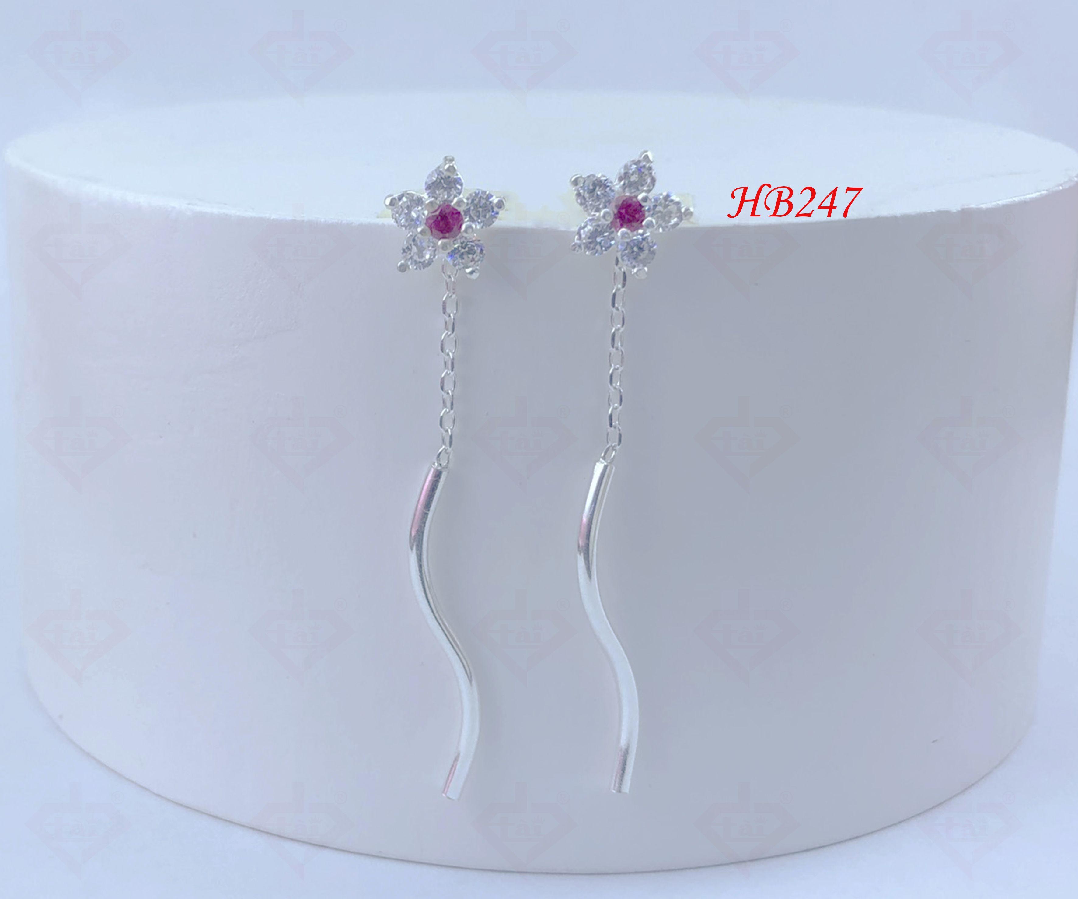 Xu Hướng Bông Tai Khuyên Dài Bạc Cao Cấp 925