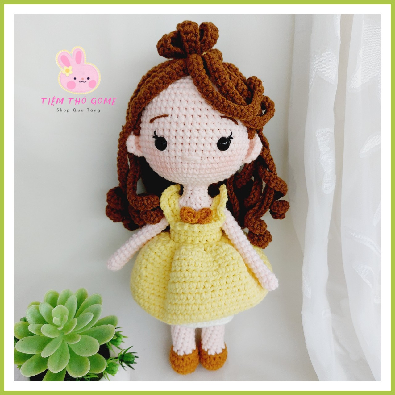 Búp bê len handmade - Búp bê Công chúa Belle