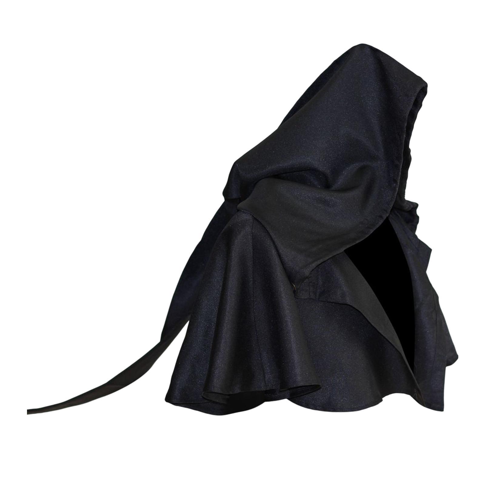 Halloween Cloak Priest Robe Cosplay Cape Gothic Hat Wizard Cloak Hooded Poncho for Adults