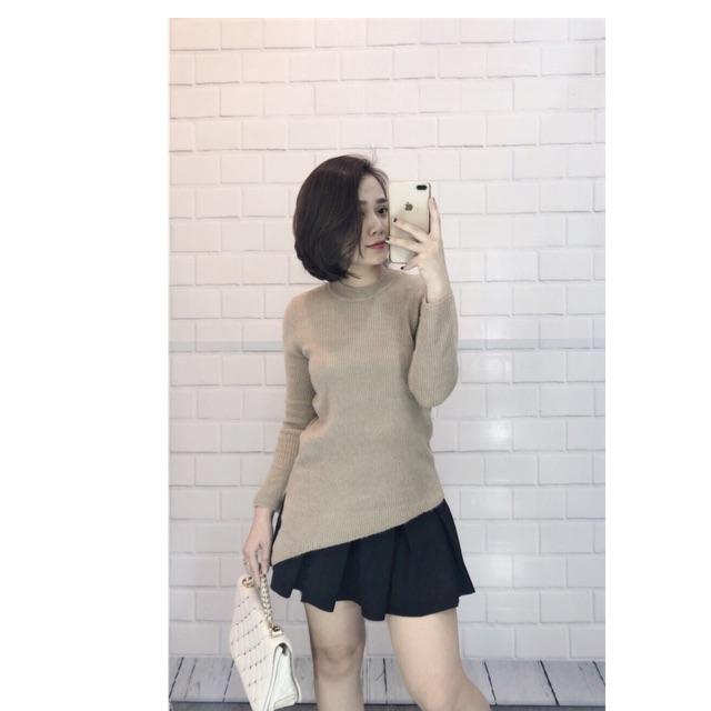 Áo len vạt chéo