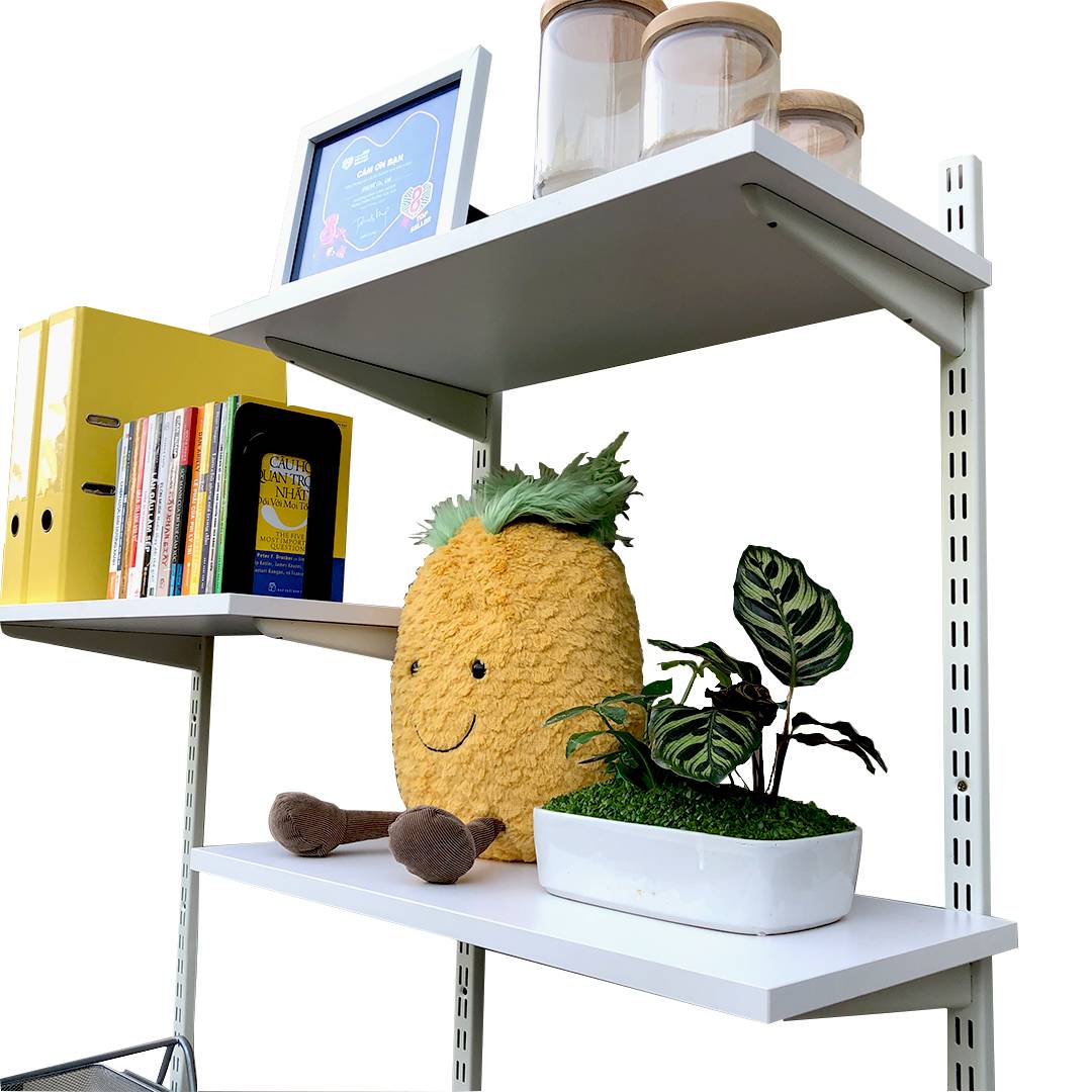 Kệ Ray Tường SMLIFE Railshelf Kiêm Bàn Làm Việc RTH120 - Kệ Treo Tường Tùy Biến Kích Thước &amp; Vị Trí Hiện Đại Cho Căn Hộ Nhỏ