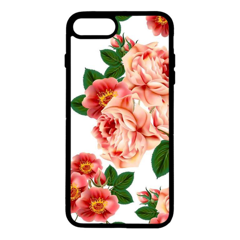 Ốp lưng dành cho điện thoại Iphone 8 Plus Họa Tiết Hoa Nền Trắng