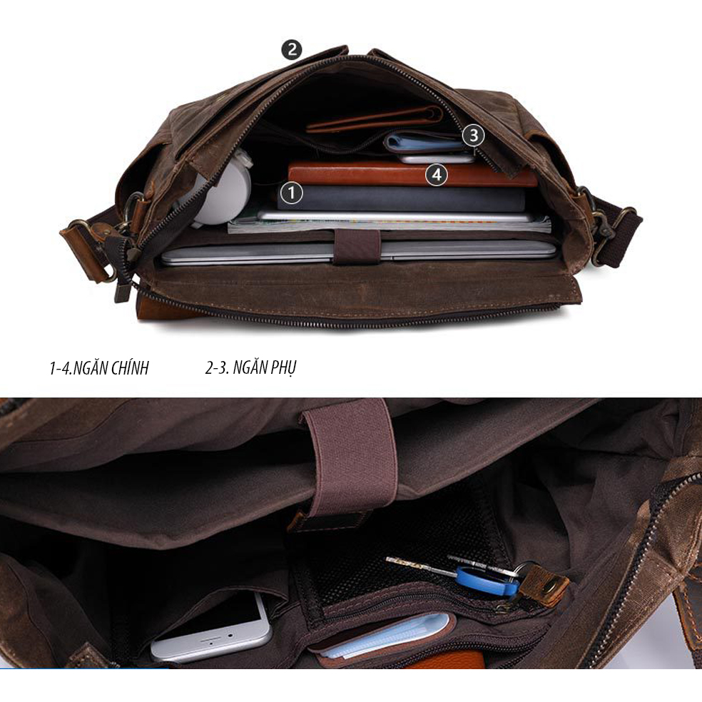 Túi đeo chéo nam DA THẬT cao cấp phong cách mới – BEE GEE DCN9071