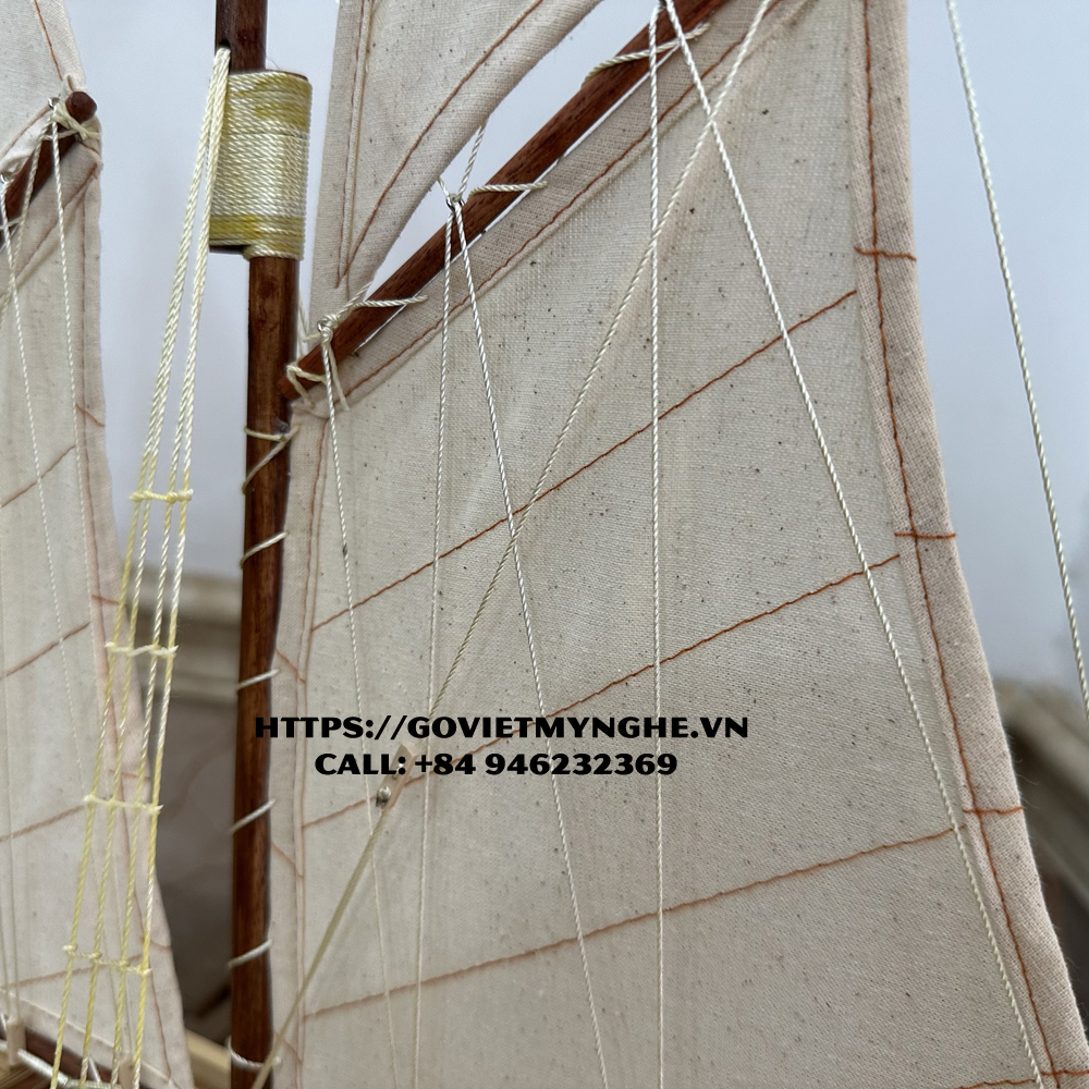 Mô hình du thuyền gỗ trang trí du thuyền Atlantic - Quà tặng mỹ nghệ trang trí-Thân tàu dài 60cm -Gỗ tự nhiên