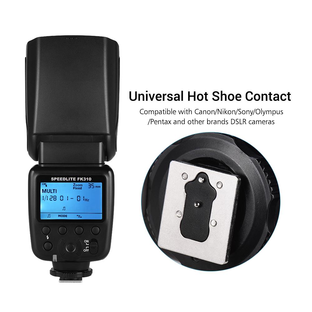 Universal Wireless Camera Flash Light Speedlite GN33 LCD Display for DSLR Cameras