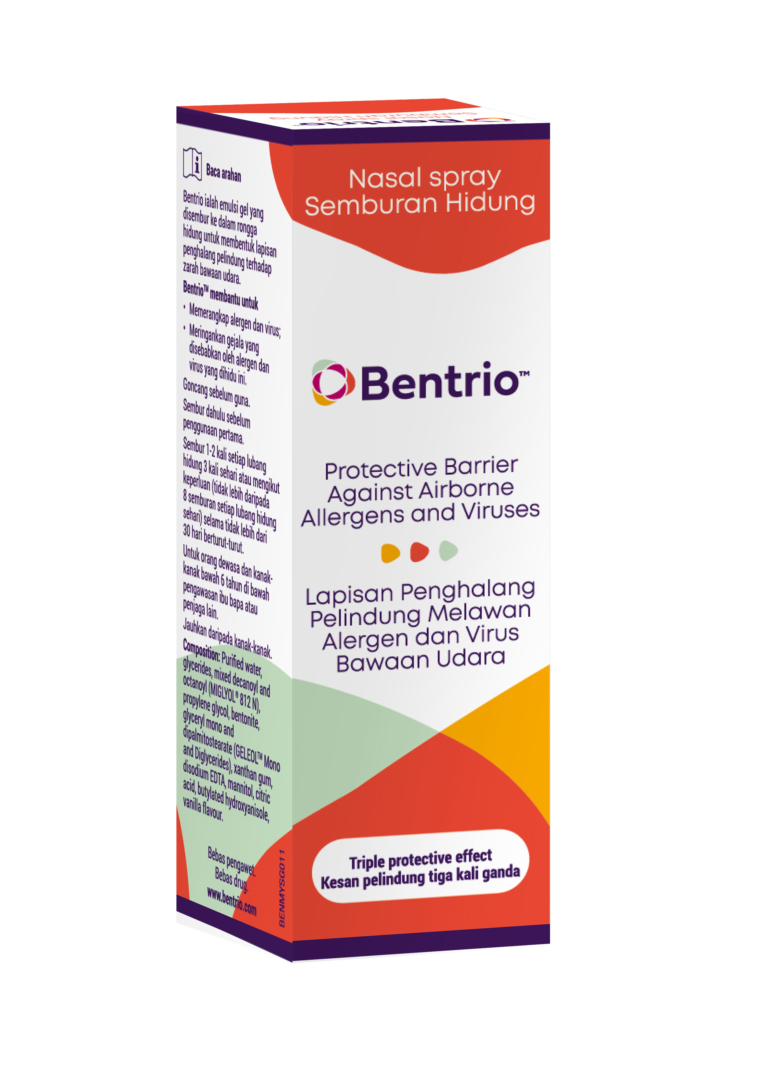 Bình xịt mũi Bentrio Nasal Spray hỗ trợ ngăn ngừa vi khuẩn, bụi bẩn và các tác nhân gây dị ứng trong không khí