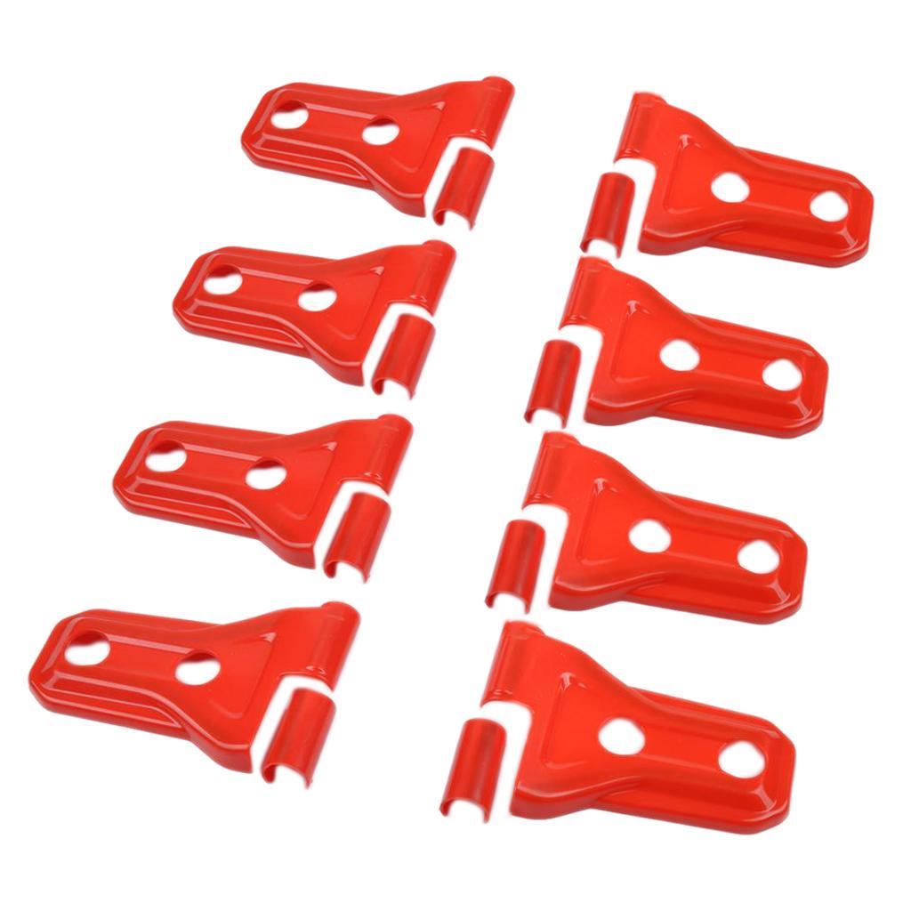 Fit for 07-18 Wrangler JL 4dr Red ABS Door Hinge Cover Protector Trim