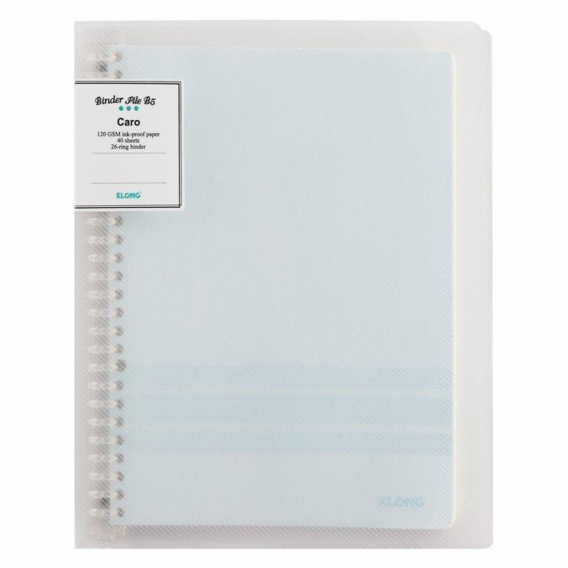 Sổ còng nhựa 26 chấu Caro B5 40 tờ 120/76; MS: 544