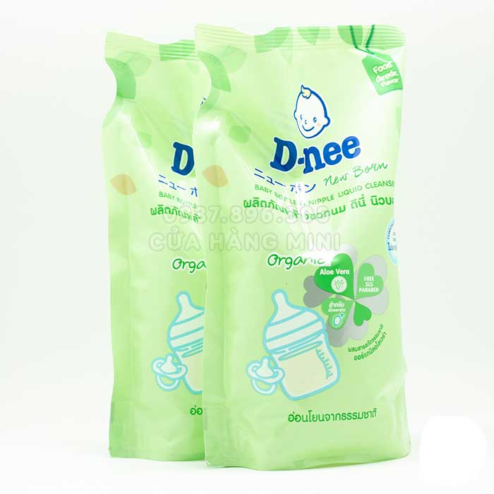 Combo 3 Túi Nước Rửa Bình Sữa Dnee Túi - 550ml/Túi