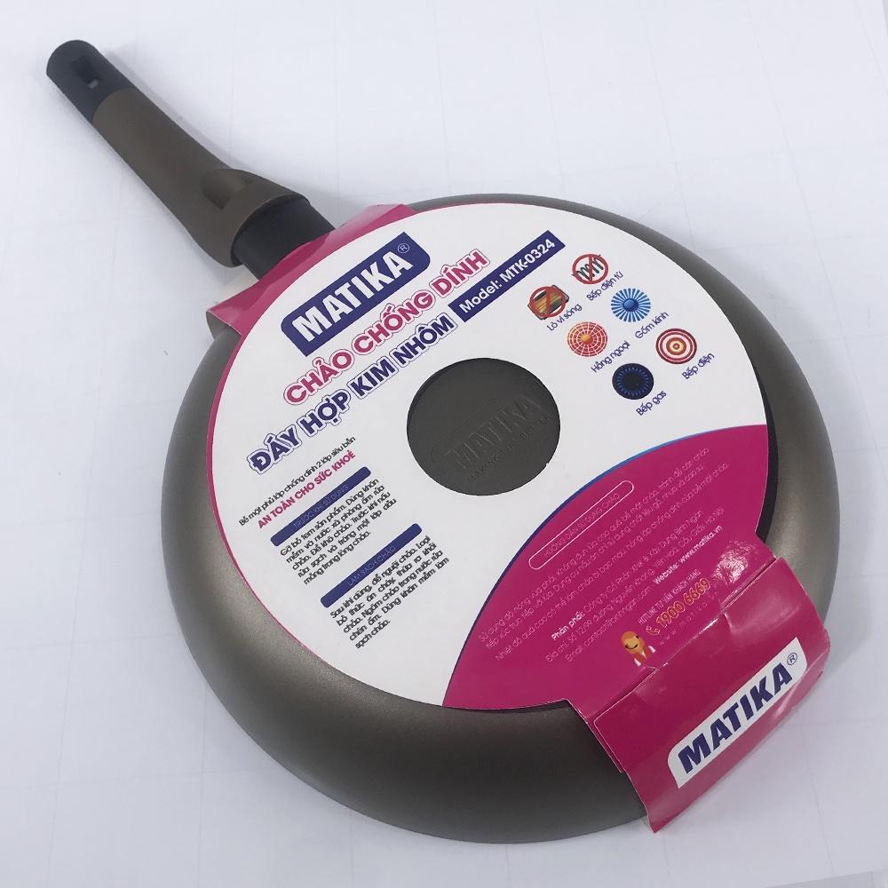 Chảo Chống Dính MATIKA Size 24cm MTK-0324, Hàng Chính Hãng