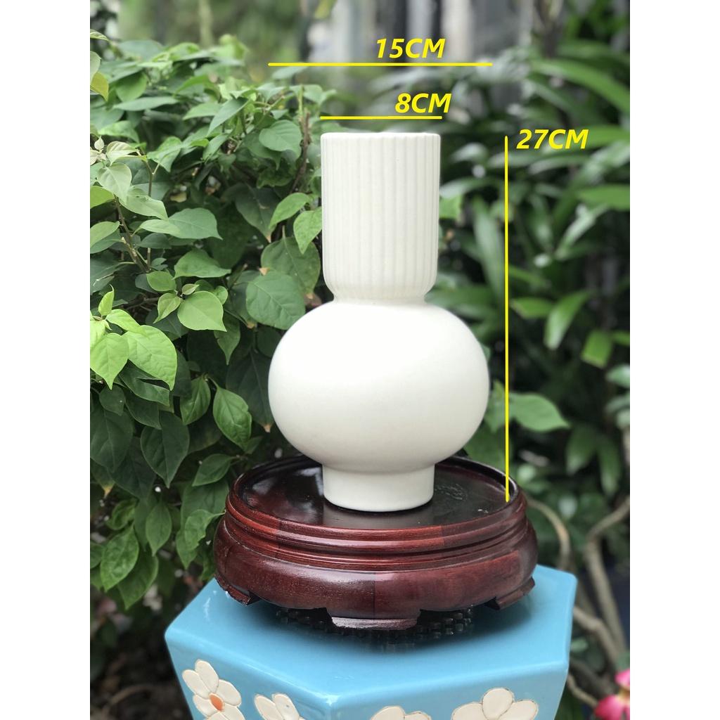 BÌNH HOA GỐM SỨ XUẤT KHẨU TRANG TRÍ DECOR BÌNH CẤM HOA XK10