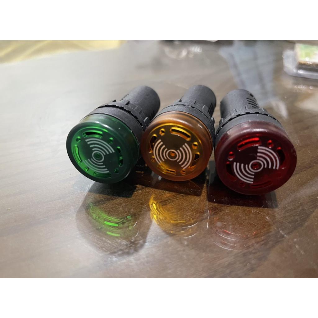 Đèn còi cảnh báo tín hiệu phi 22mm- đèn cảnh báo có còi hú 22mm AD16-22SM
