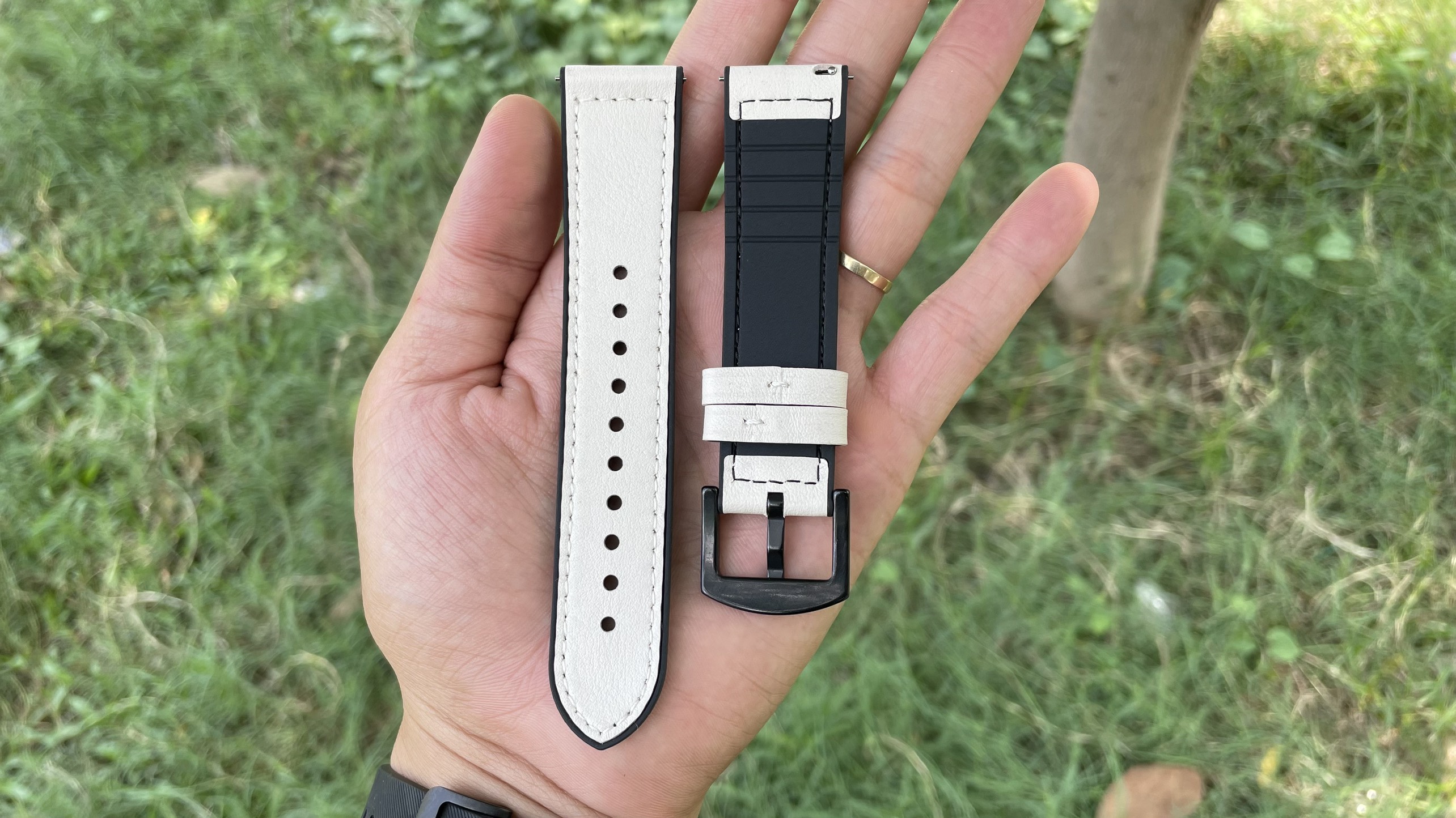 Dây da Hybrid CAO CẤP 22mm kèm chốt thông minh cho đồng hồ thông minh