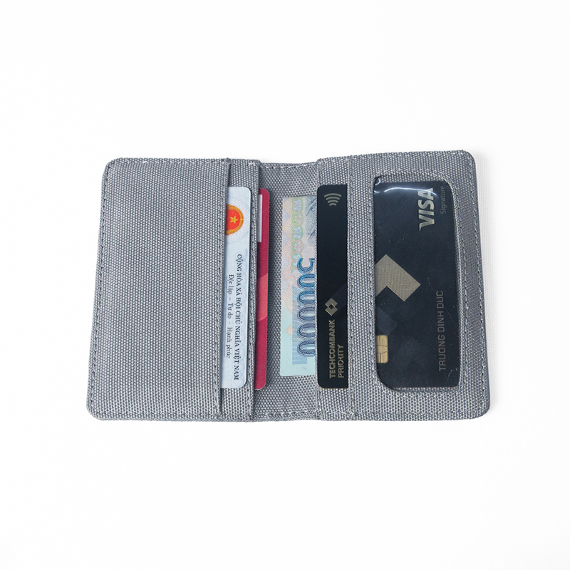 Ví nữ cầm tay mini Cube Mini Wallet chính hãng NATOLI nhỏ gọn bỏ túi nhiều ngăn chống nước cao cấp