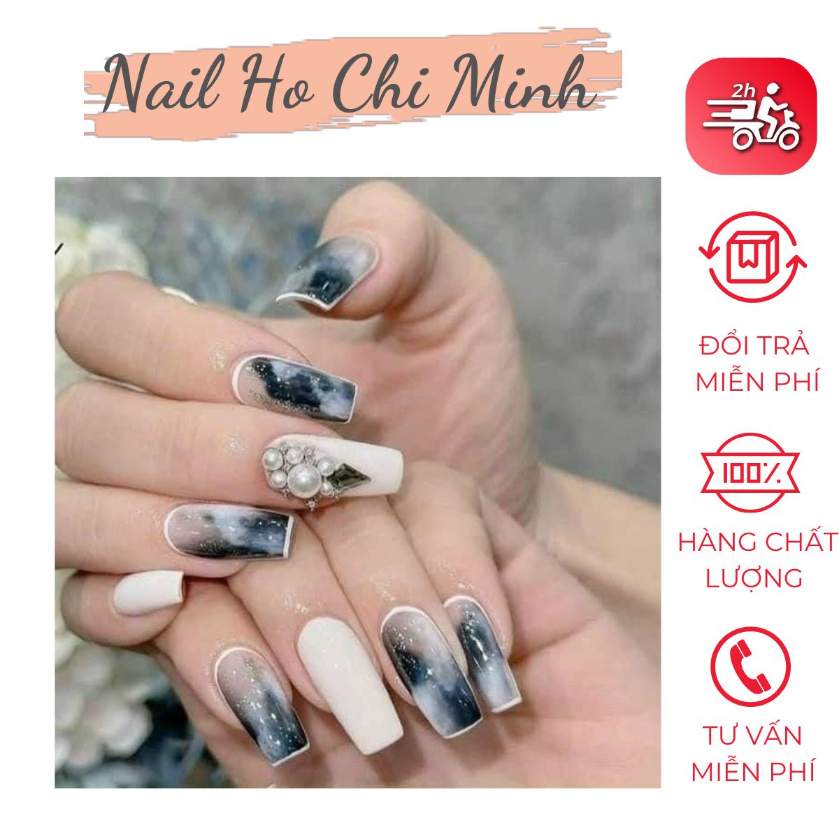 [HCM]Loang cồn đen, trắng Vinimay cao cấp - loang cồn trang trí móng tay nghệ thuật 15ml (lẻ 1 chai)