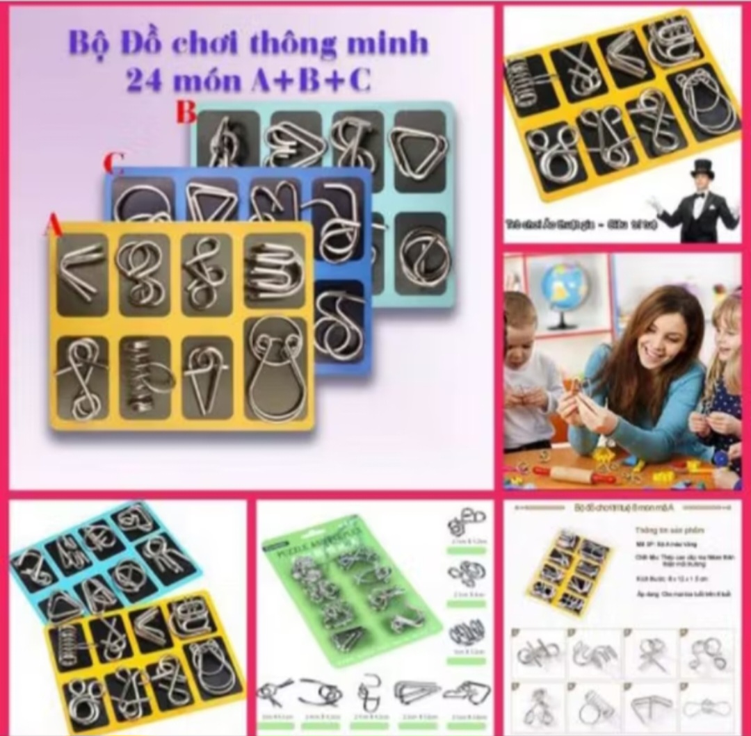 BỘ 3 HỘP ĐỒ CHƠI TRÍ TUỆ IQ PHÁT TRIỂN TRÍ THÔNG MINH CHO CÁC BÉ SÁNG TẠO