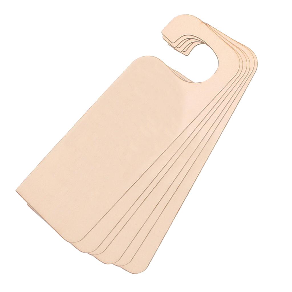 12pcs Unfinished Wood Door Knob Hangers DIY Craft Hanging Disturb Plaque