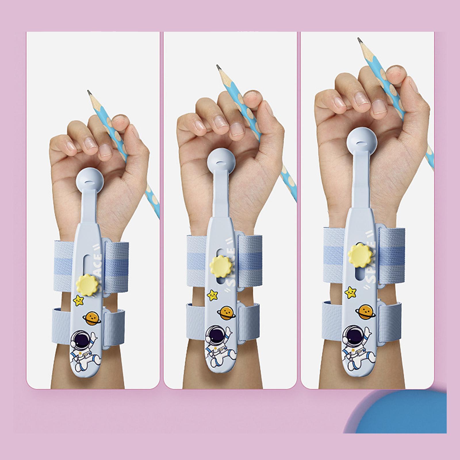 Anti Hook Wrist Corrector Holding Pen Training Wrist Support Handwriting Aid Dual Wrist Strap Fixing Hold Pencil Posture Correction for Kids