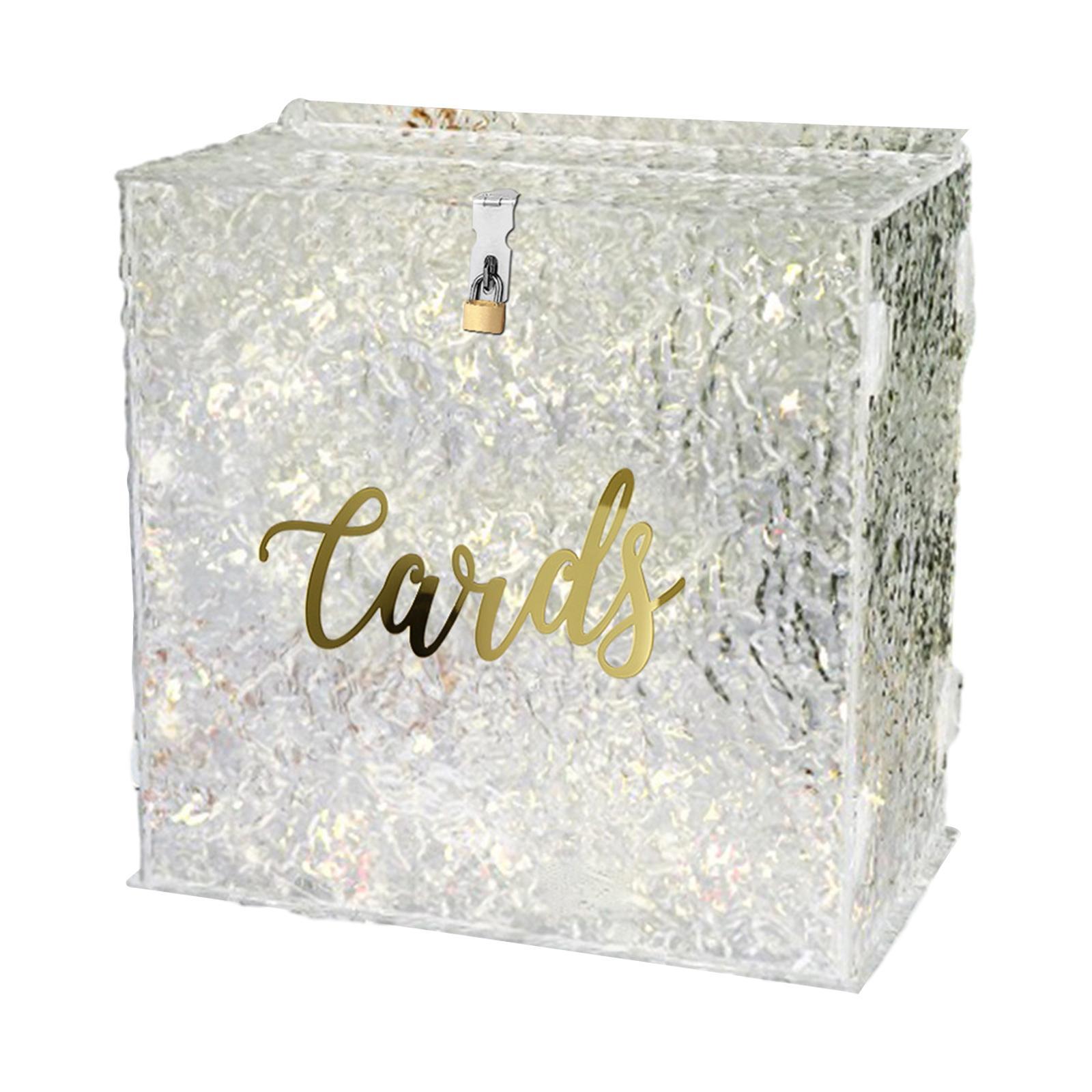 Acrylic Card Box Envelop Card Box Money Box Holder Wedding Supply Thick Gift Card Box Greeting Card Box for Graduation Reception Party Decor