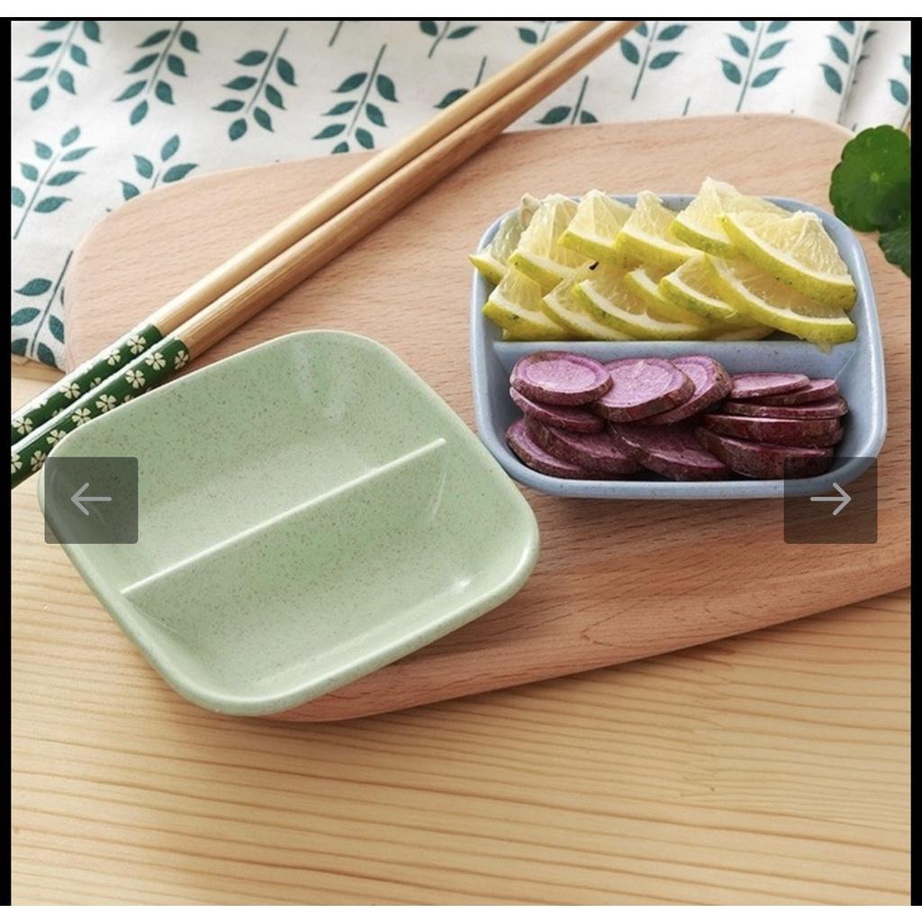 Chén Bát Đựng Gia Vị 2 Ngăn Dĩa Đựng Nước Chấm