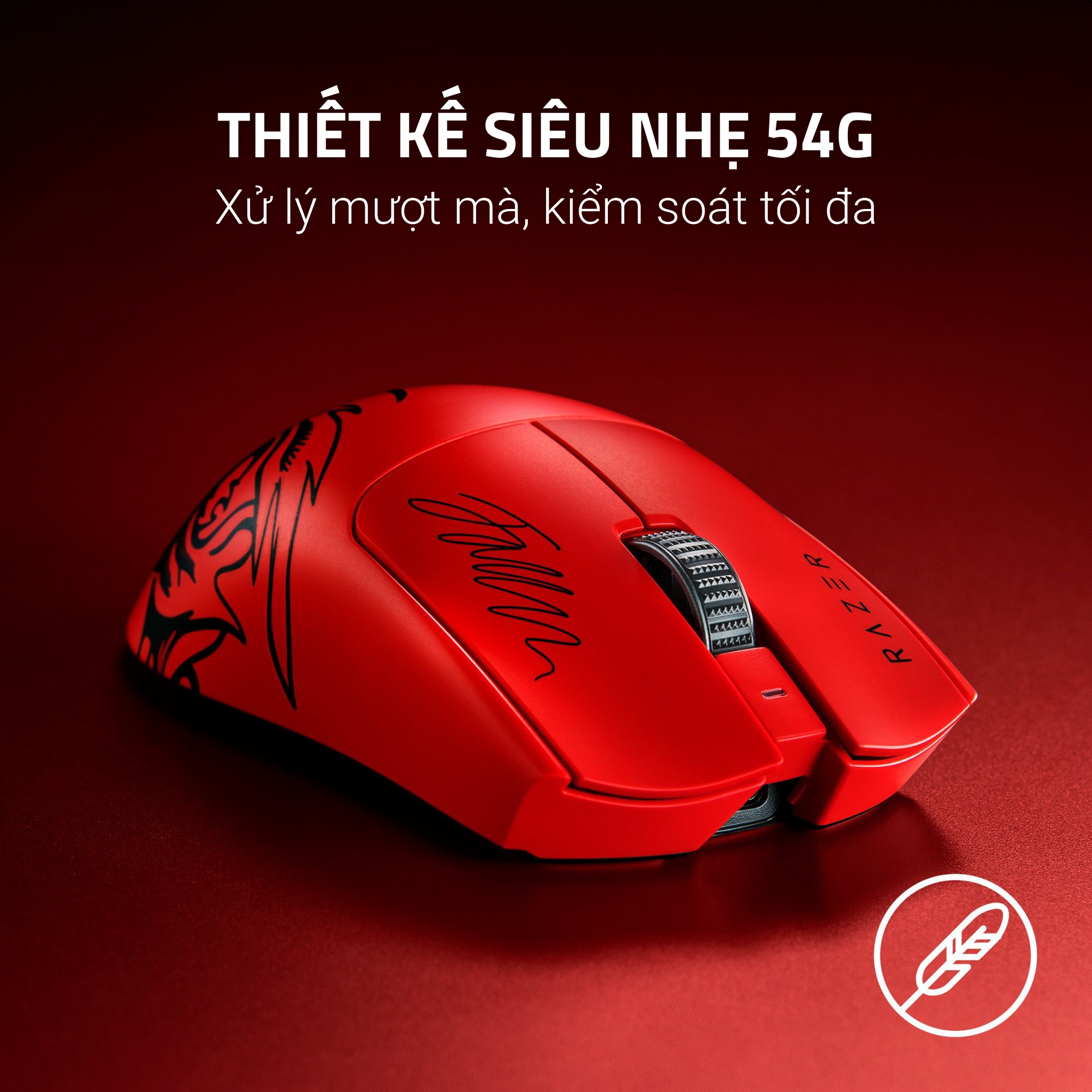 Chuột Gaming Razer Viper V3 Pro Faker Edition | Form Đối Xứng | Polling 8K Hz | DPI 35K | Switch Quang học Gen 3 | Hàng Chính Hãng