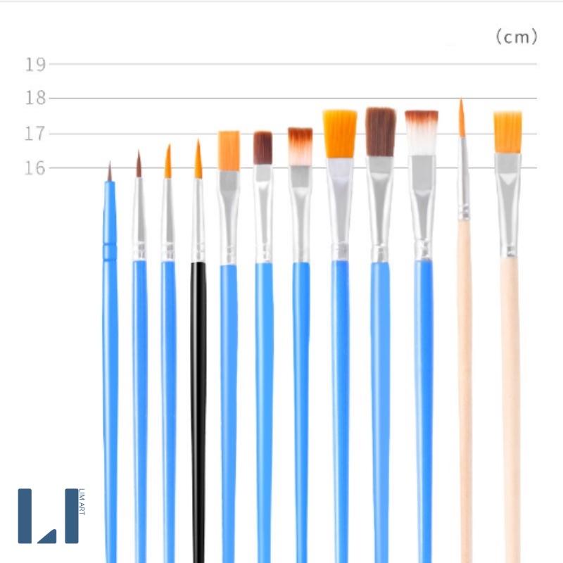 Cọ vẽ đầu chuyên dụng vẽ tranh, tô tranh số hóa, tô tượng LIM Art - Cọ vẽ màu nước, màu acrylic, màu gouache, sơn dầu