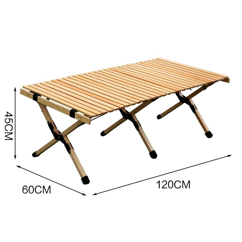 Bàn cuộn vân gỗ xếp gọn 1m2 cắm trại du lịch phượt câu cá