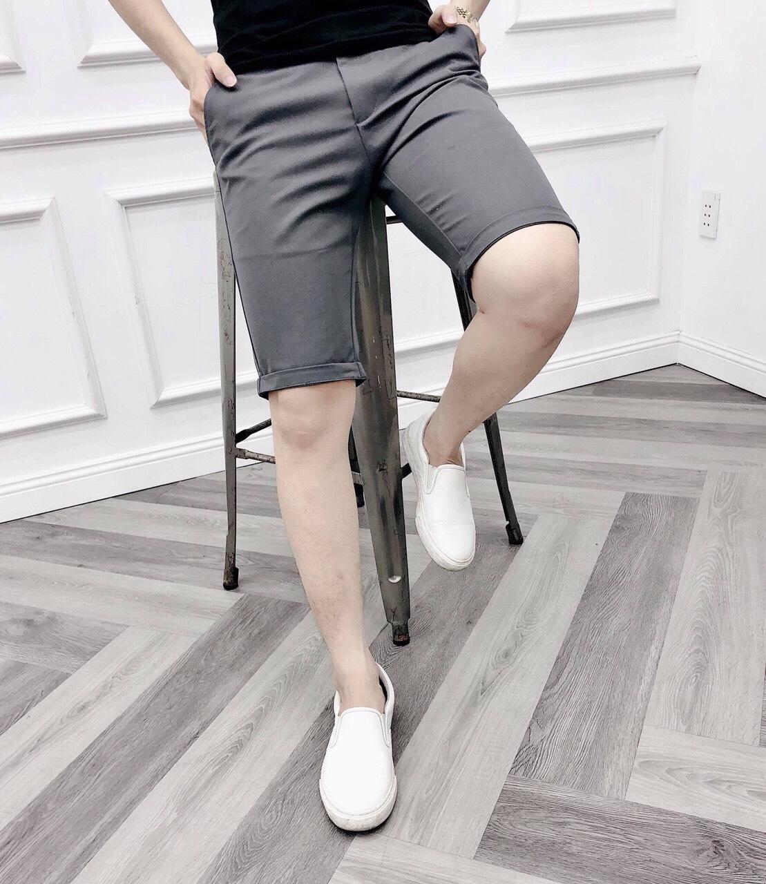 quần short tây nam vải âu