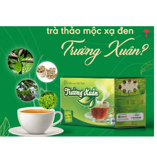 Trà Thảo Mộc Xạ Đen Trường Xuân 25 túi lọc/ 75gram/ hộp thanh nhiệt giải độc