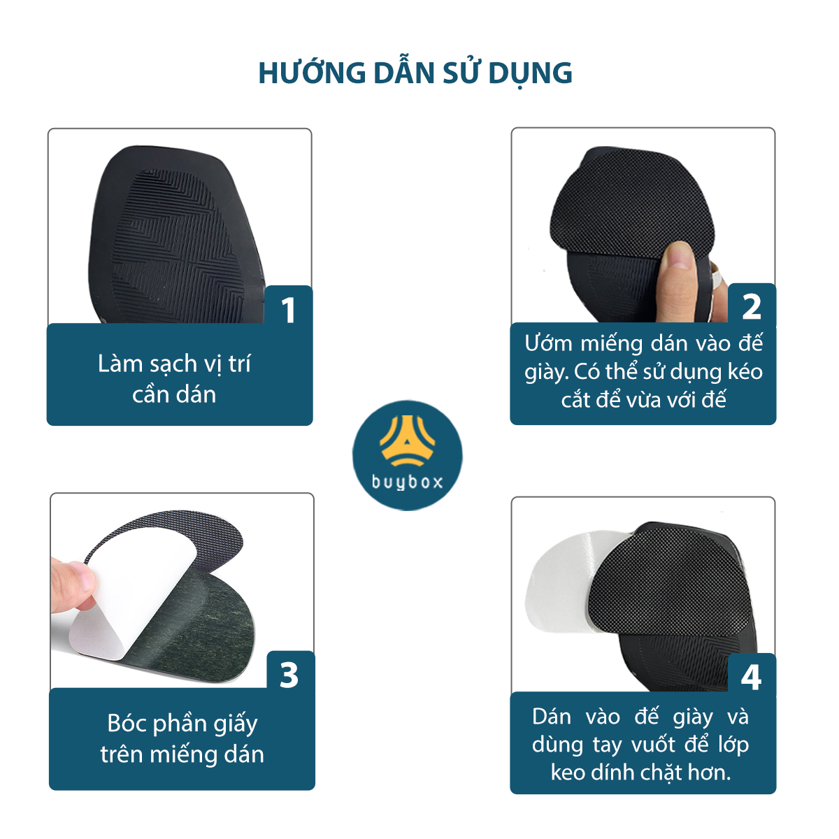 Miếng dán đế giày chống trơn trượt dùng mang giày cao gót, giày tây - Buybox - BBPK270