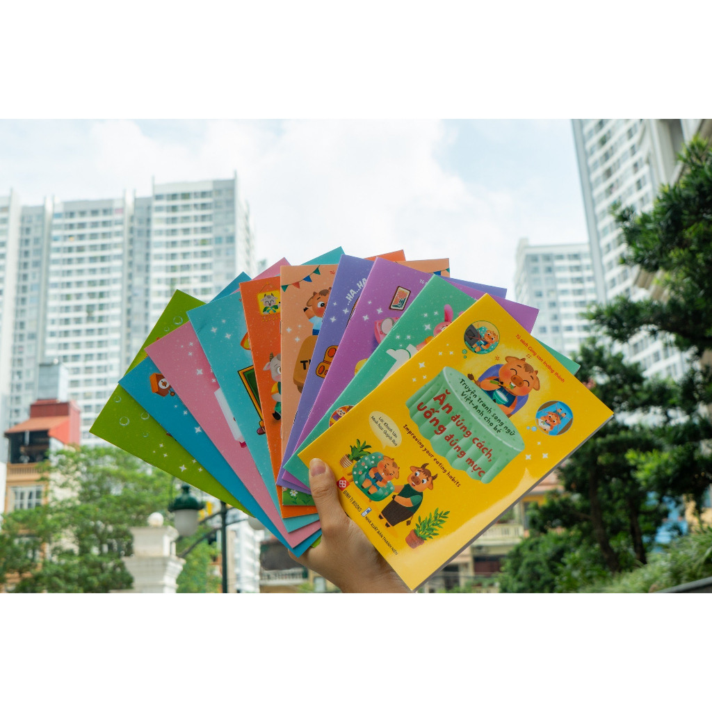 Hình ảnh Sách - Combo (10T): Truyện tranh song ngữ Việt-Anh cho bé - Dạy trẻ nề nếp, chăm ngoan dành cho bé 3-9 tuổi