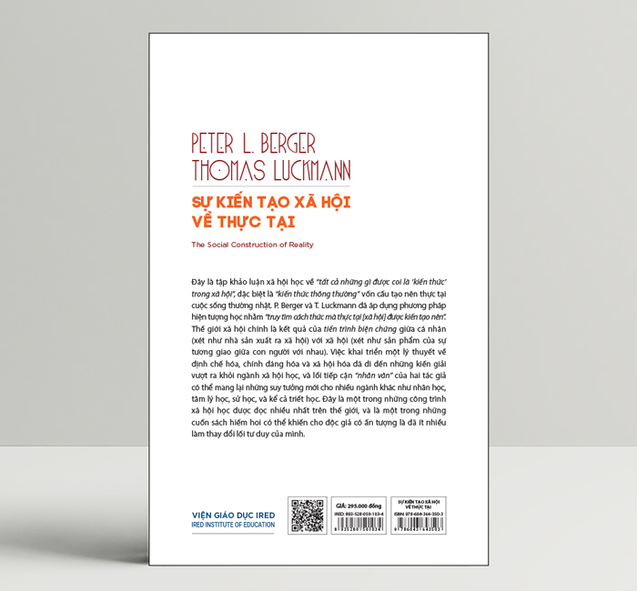 Sự Kiến Tạo Xã Hội Về Thực Tại (The Social Construction of Reality) - Peter L. Berger & Thomas Luckmann - IRED Books