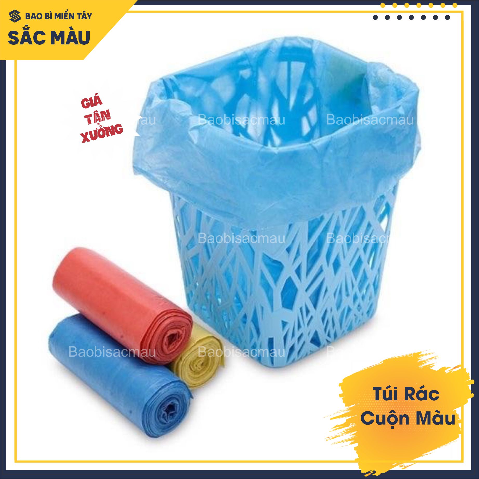 Túi đựng rác( 1Kg) màu đen và màu ngẫu nhiên, bền đẹp và chắc chắn với nhiều loại kích thước