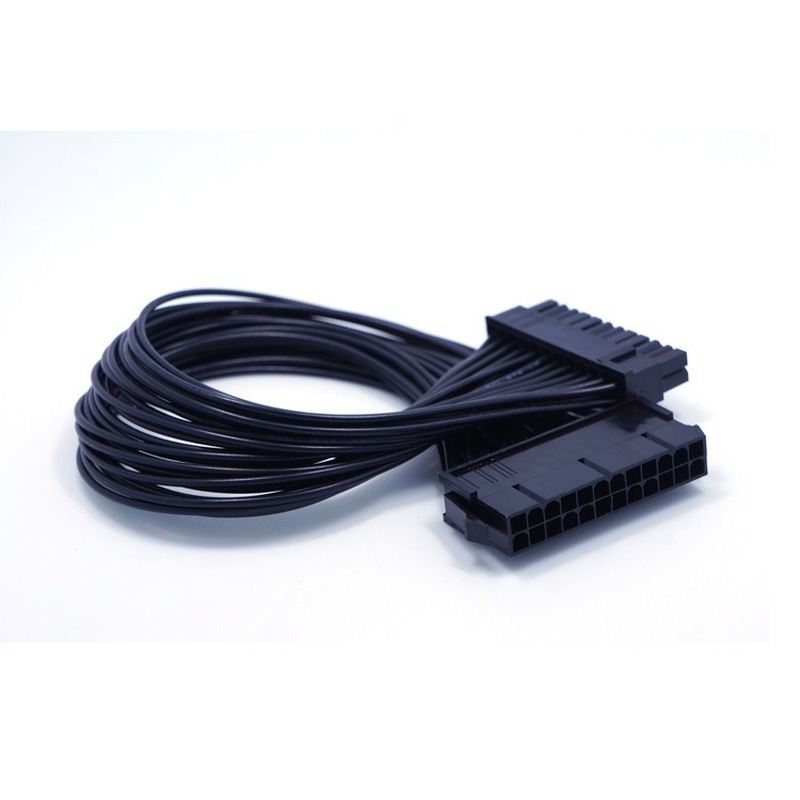 Bộ Nguồn PSU Bộ Chia Cáp Nối Dài 24 Pin Cho Bo Mạch Chủ ATX, 24Pin Sang 24 Pin 12 Inch/ 30Cm Đen 24BB