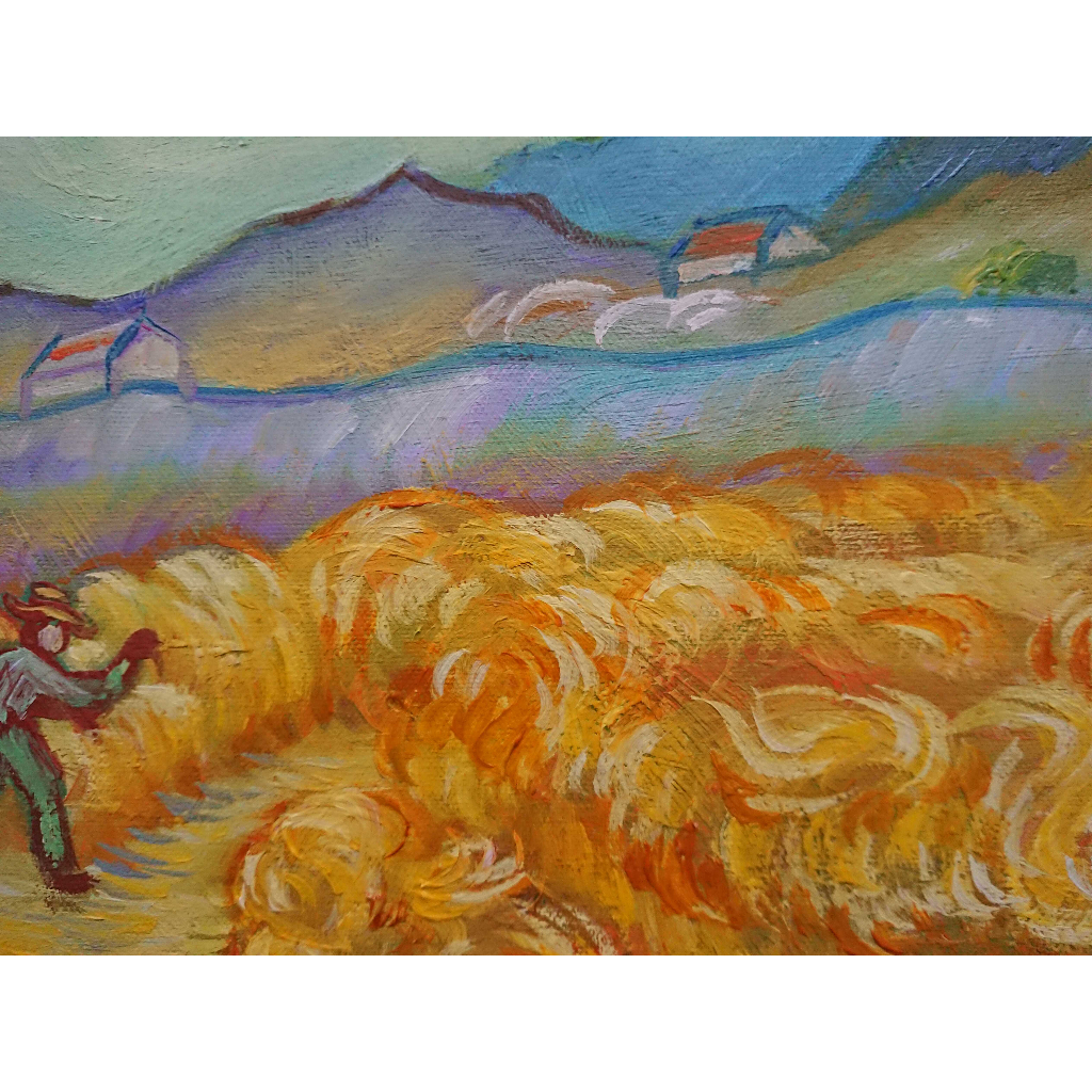 Tranh Sơn Dầu Vẽ Tay30x40cm - Thu Hoạch Lúa Mì