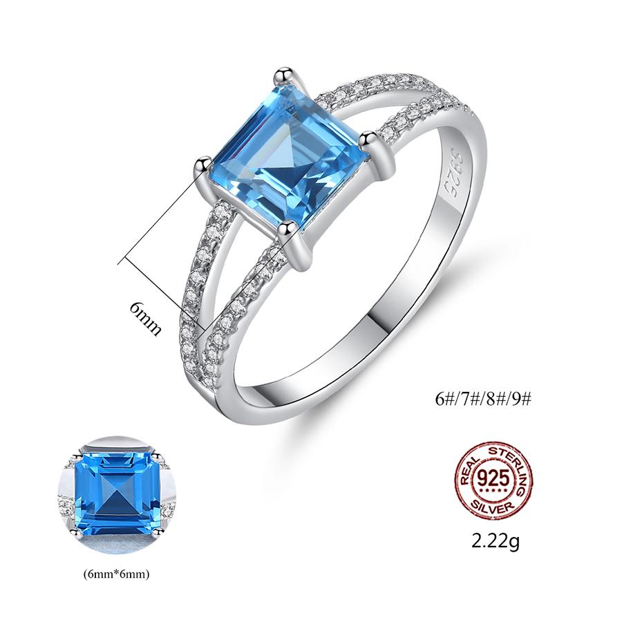 Nhẫn nữ nhẫn bạc nữ đính đá topaz xanh tự nhiên cao cấp N2412 Bảo Ngọc Jewelry