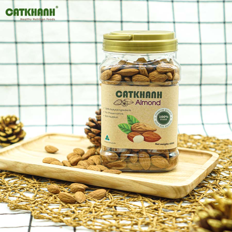 Hạnh nhận rang hũ 450gr Cát Khánh - Nhập khẫu Mỹ