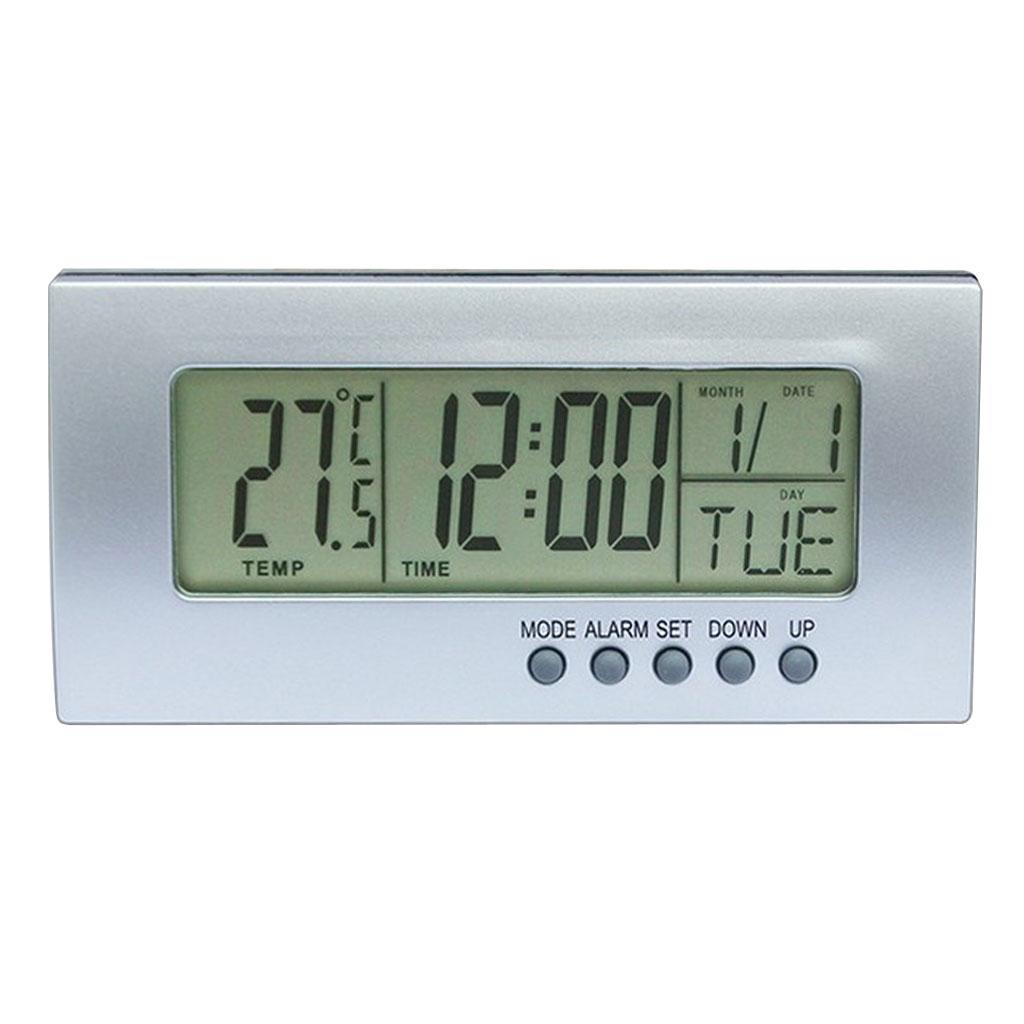 2xMultifunctional LED Digital Alarm Clock Thermometer Thermometer Temp