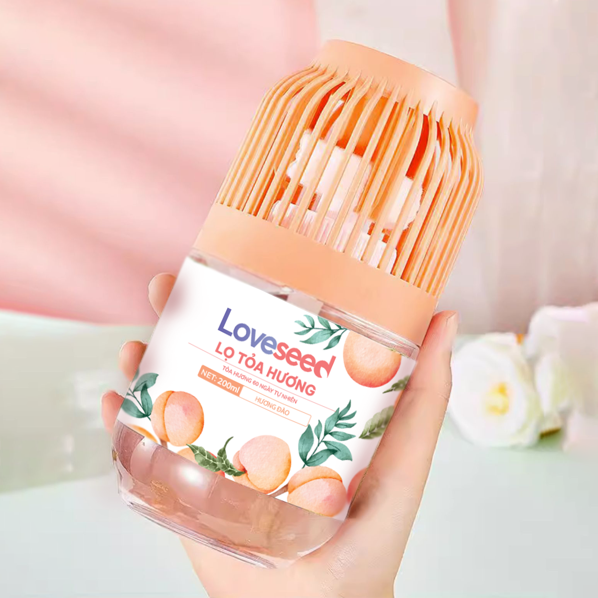 Lọ tỏa hương Loveseed hương thơm tự nhiên dễ chịu khử mùi sáp thơm phòng thế hệ mới 60 ngày - Dung tích 200ml