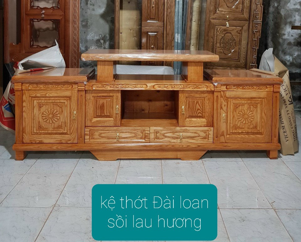 Kệ tivi thớt đài loan, gỗ sồi dài 1m4, 1m6, 1m8, 2m, 2m2, 2m4