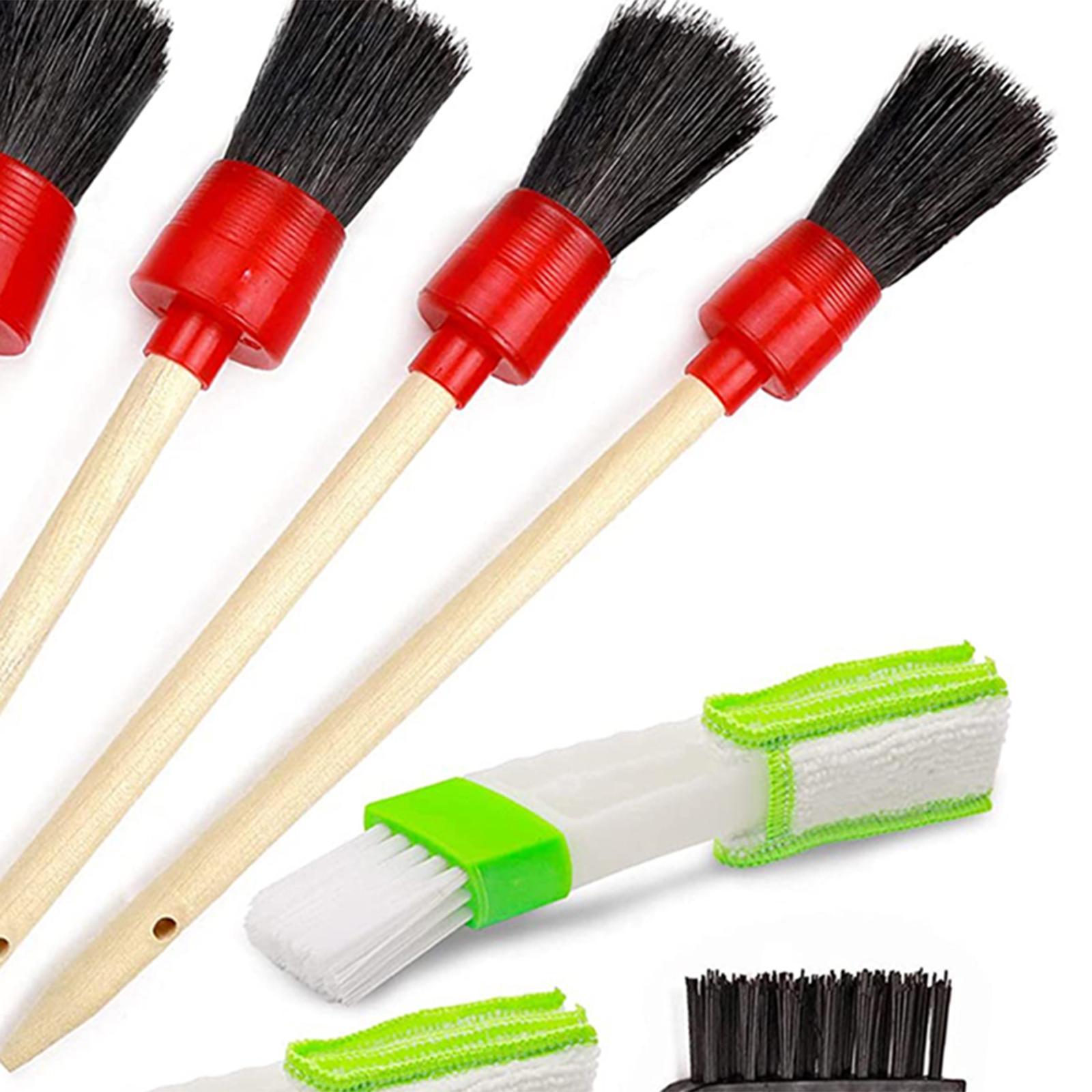 12 Pieces detailing Brush Set Microfiber Towel for Cleaning Wheels