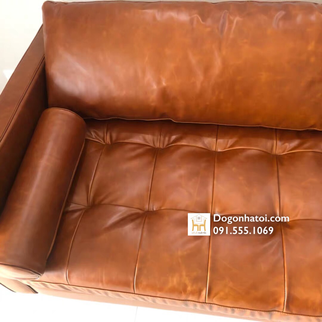 Sofa Da Cao Cấp Nhập Khẩu Phòng Khách Đẹp SF401 - Đồ Gỗ Nhà Tôi