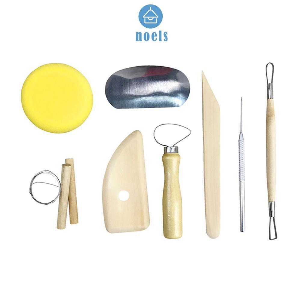 Bộ 8 Dụng Cụ Điêu Khắc Đất Sét Cán Gỗ