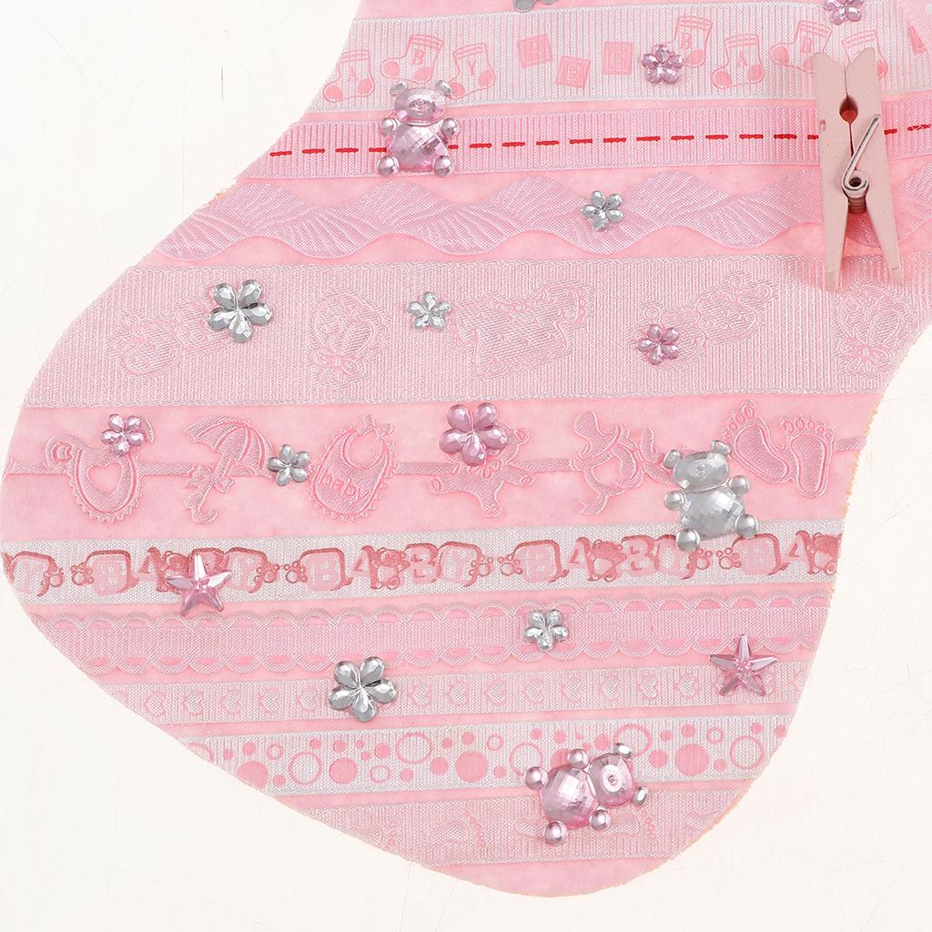 Lovely Fabric Milk Bottle Birthday Party Baby Shower Hanging Decoration Pink