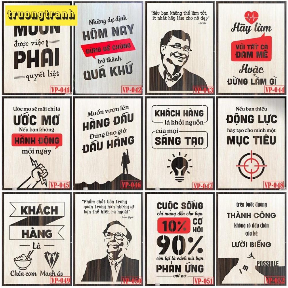 Tranh Gỗ tạo động lực, truyền cảm hứng làm việc cực hiệu quả, Slogan hay và ý nghĩa Trường Tranh Decor