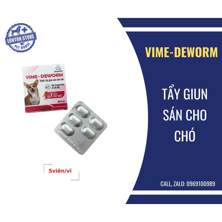 Vime Deworm - Viên diệt và phòng giun sán cho chó, 10 viên/Hộp