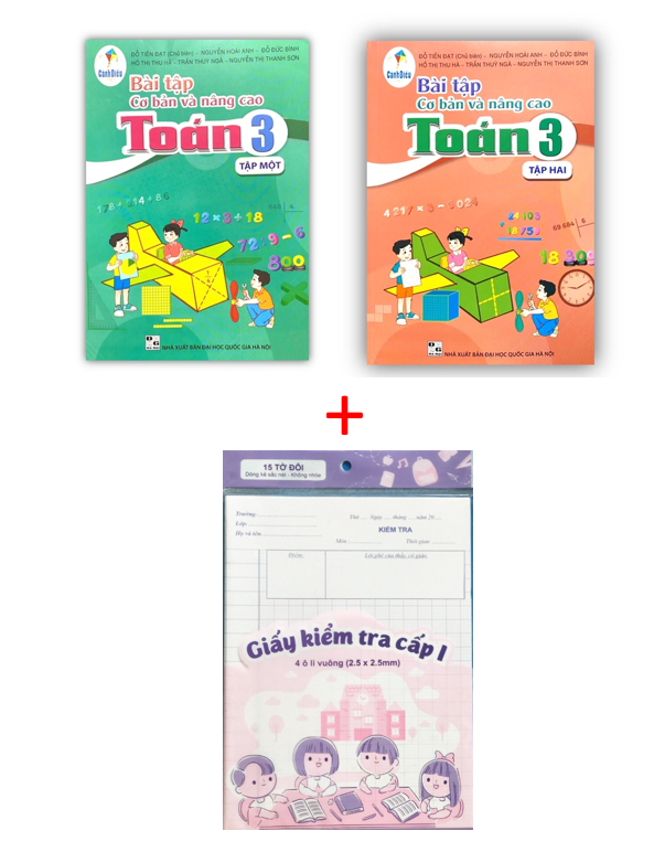 Sách - Combo Bài Tập Cơ Bản Và Nâng Cao Toán 3 Tập 1 2 Cánh Diều