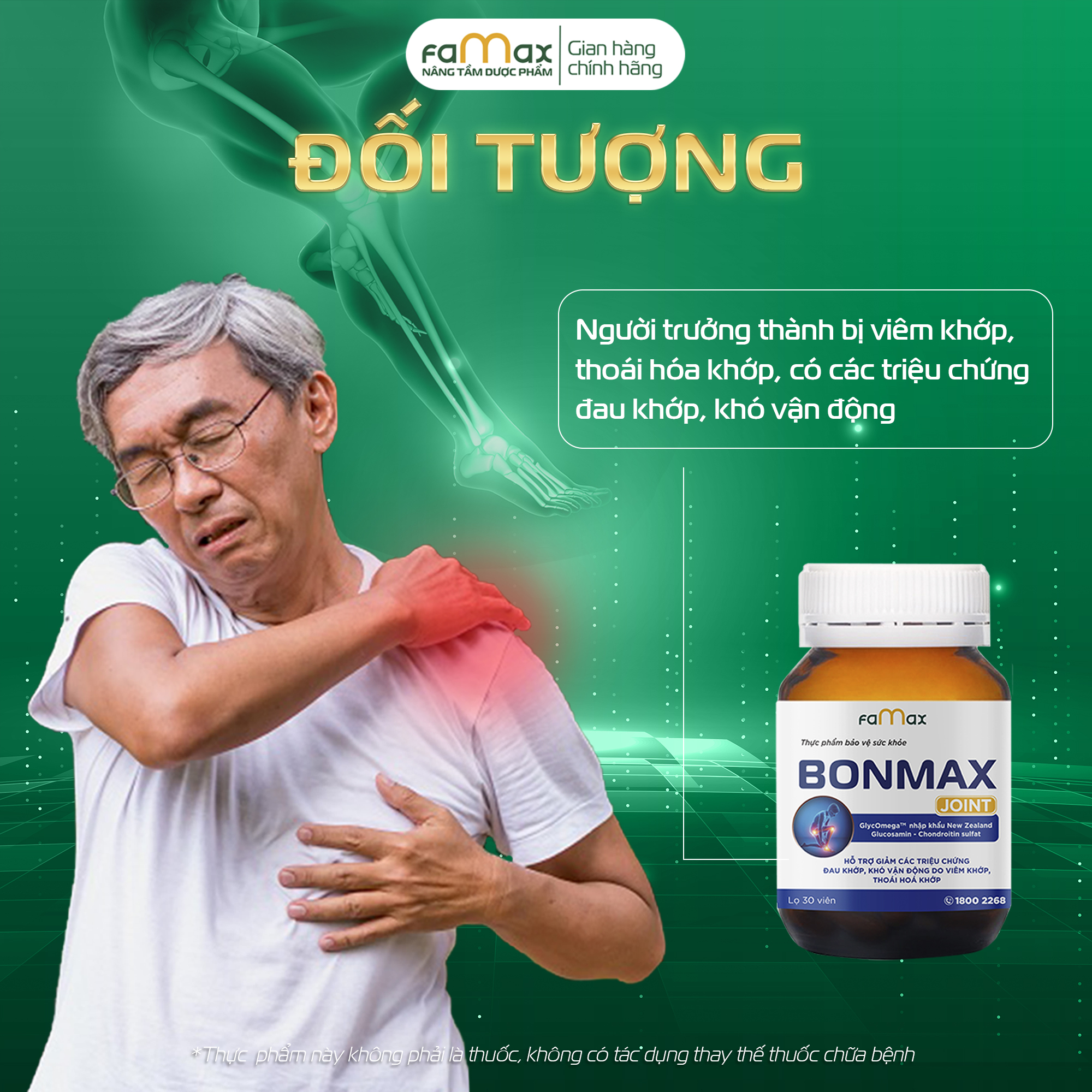 [FAMAX] Combo Lifamax + Bonmax Joint 30 viên - Hỗ trợ giải độc gan, mát gan, khoẻ khớp, chắc xương