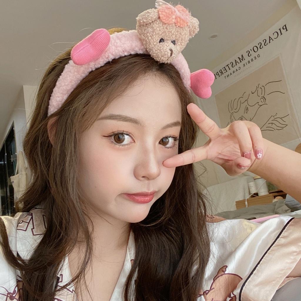 Bờm tóc , Băng Đô Rửa Mặt  gấu trái tim Hàn Quốc cute PT12